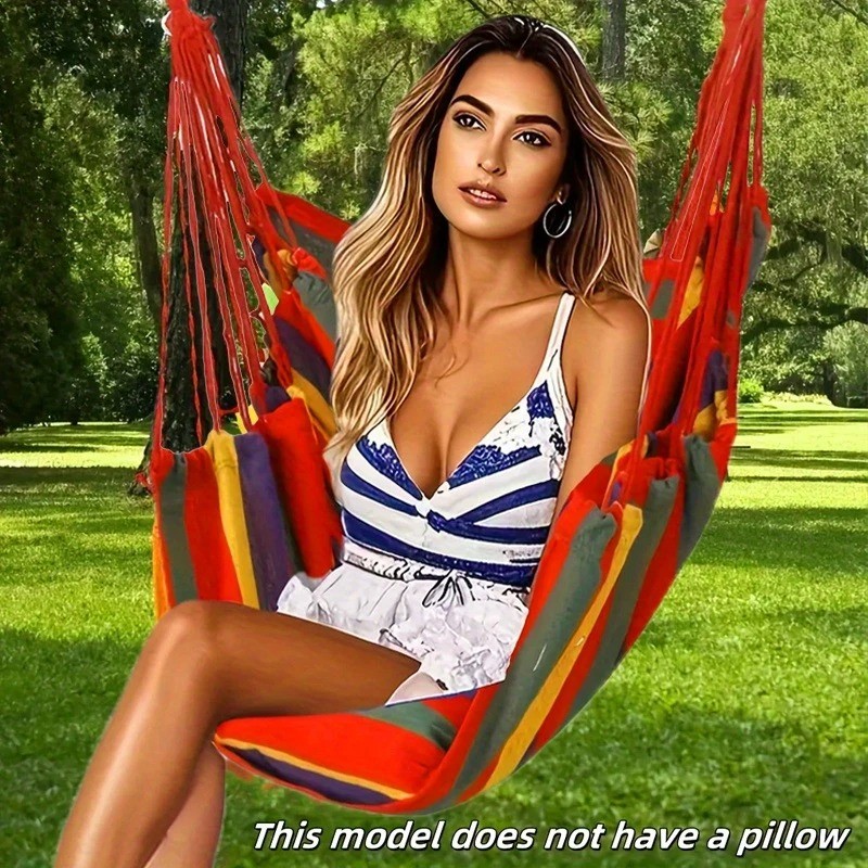 2 Person Double Camping Hammock Chair Bed Outdoor Hanging Swing Sleeping Garden