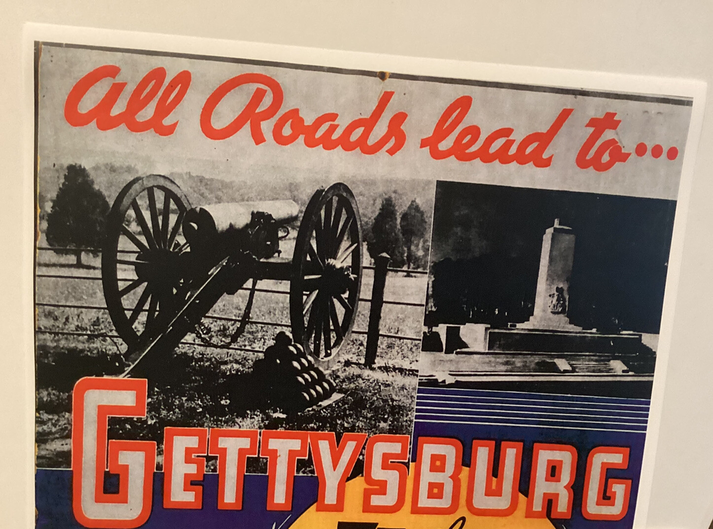 1938 75th Civil War Final Veteran Reunion In Gettysburg Pa. GAR Rebel Poster NEW