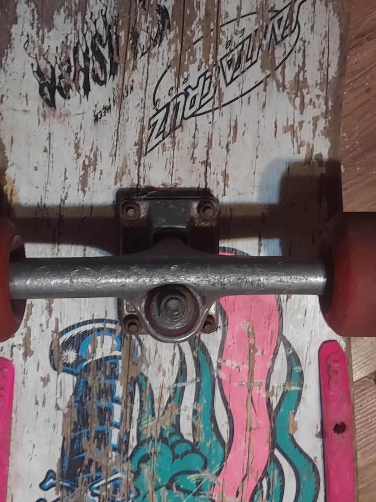 Vintage 80s OG Santa Cruz Slasher Skateboard 1980s Independent And Venture Truck