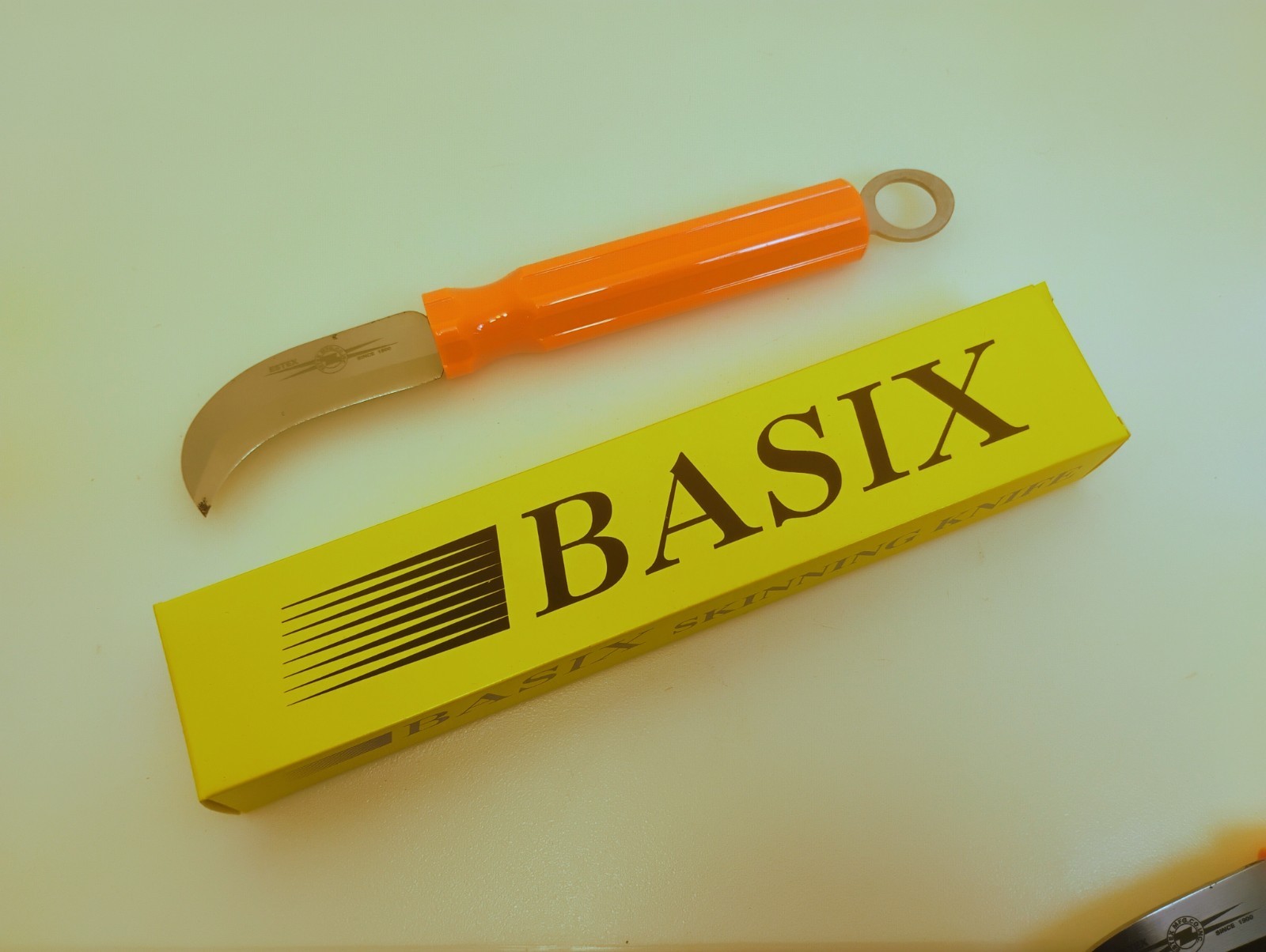 Basix Lineman Knife SK50 High Visibility Orange Handle Hang Ring New Old Stock