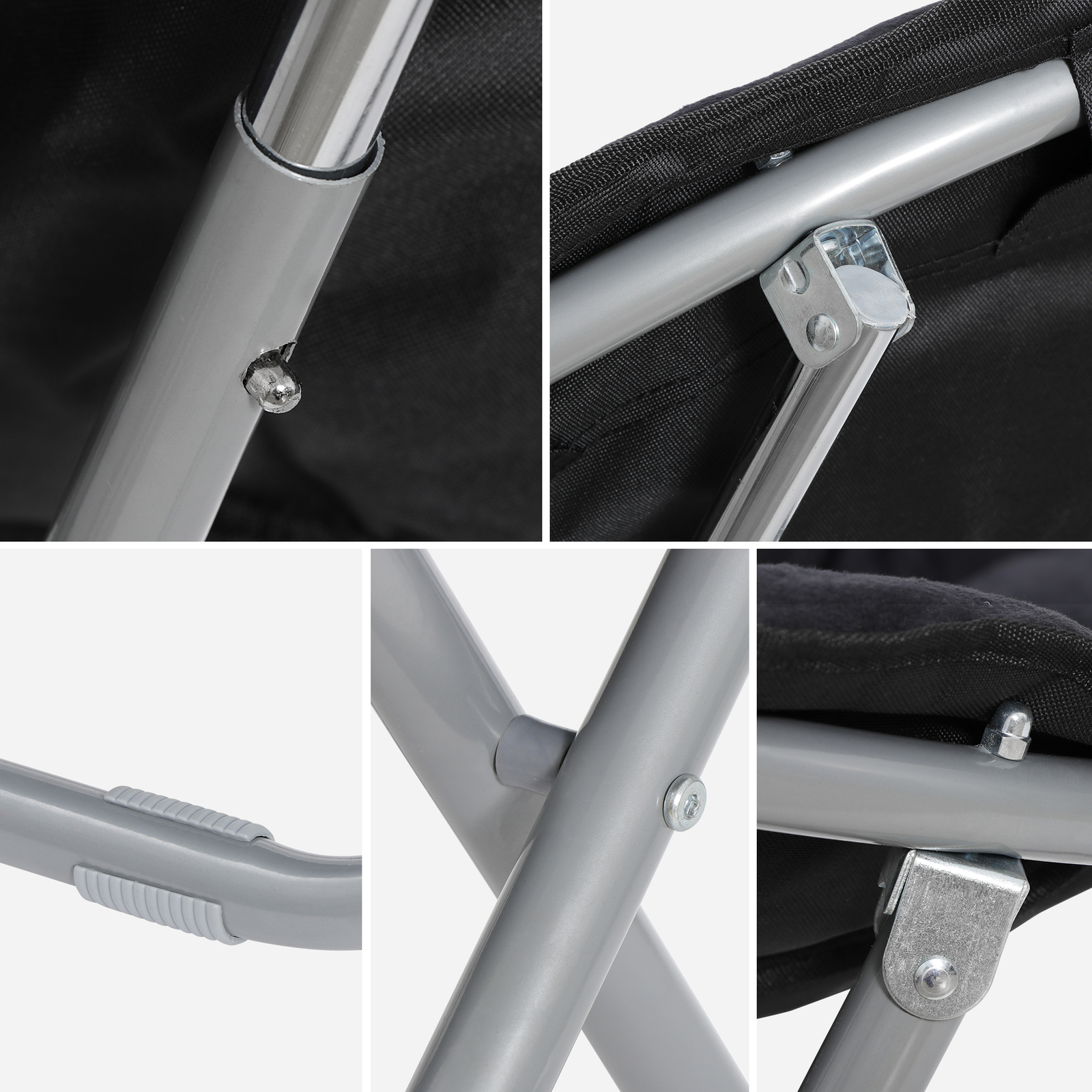 Oversized Moon Saucer Chair Seat Stool Soft Folding Home Living Room Sofa Black