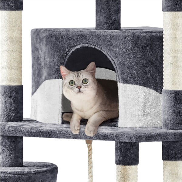 79in Large Cat Tree Tower for Indoor Cats Condo Scratching Post Pet Play House