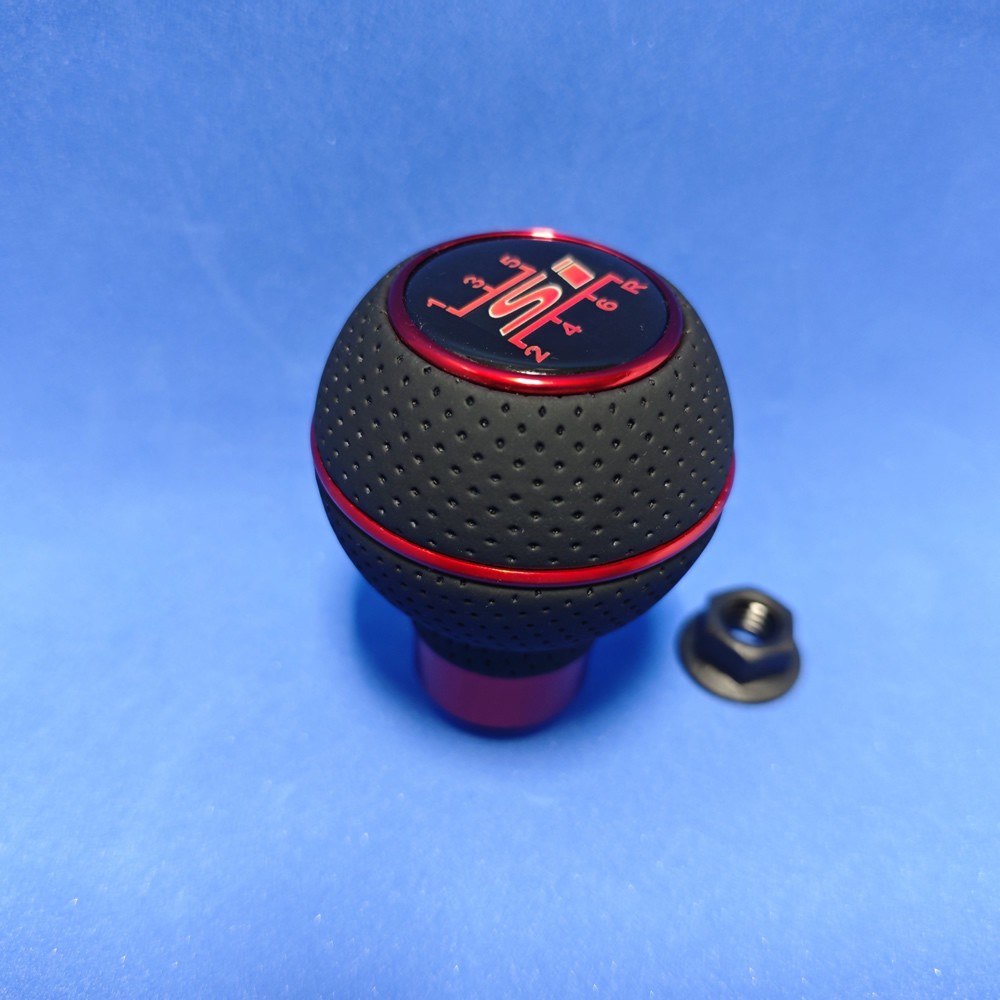 RED SI 6 SPEED JDM LEATHER SHIFT GEAR KNOB for CIVIC MKX MK9 MK11 ACCORD TYPE R