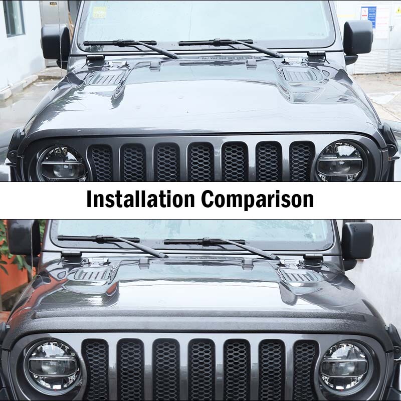 Hood Stone Guard Hood Air Deflector Bug Shield Fit For 2018-2022 Jeep Wrangler