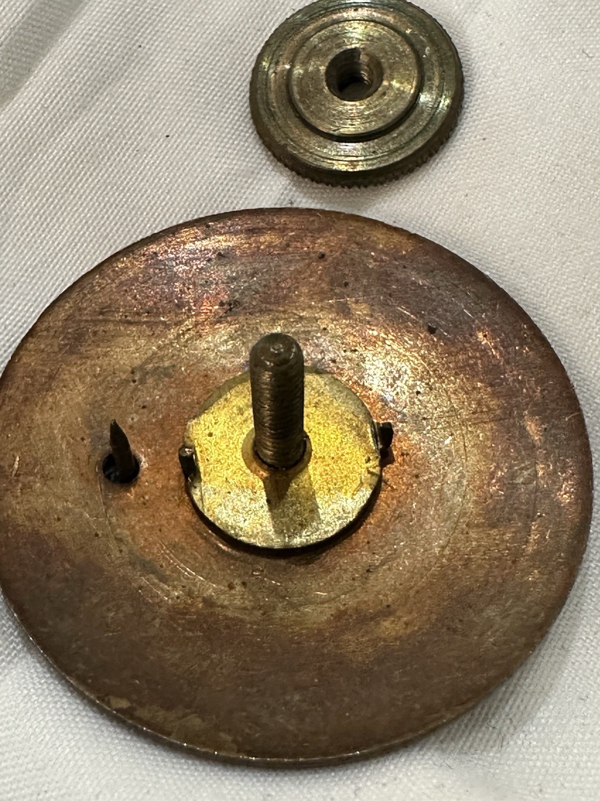 1902 - WWI Rimless Hat Pin. Great Patina Detail & Condition.