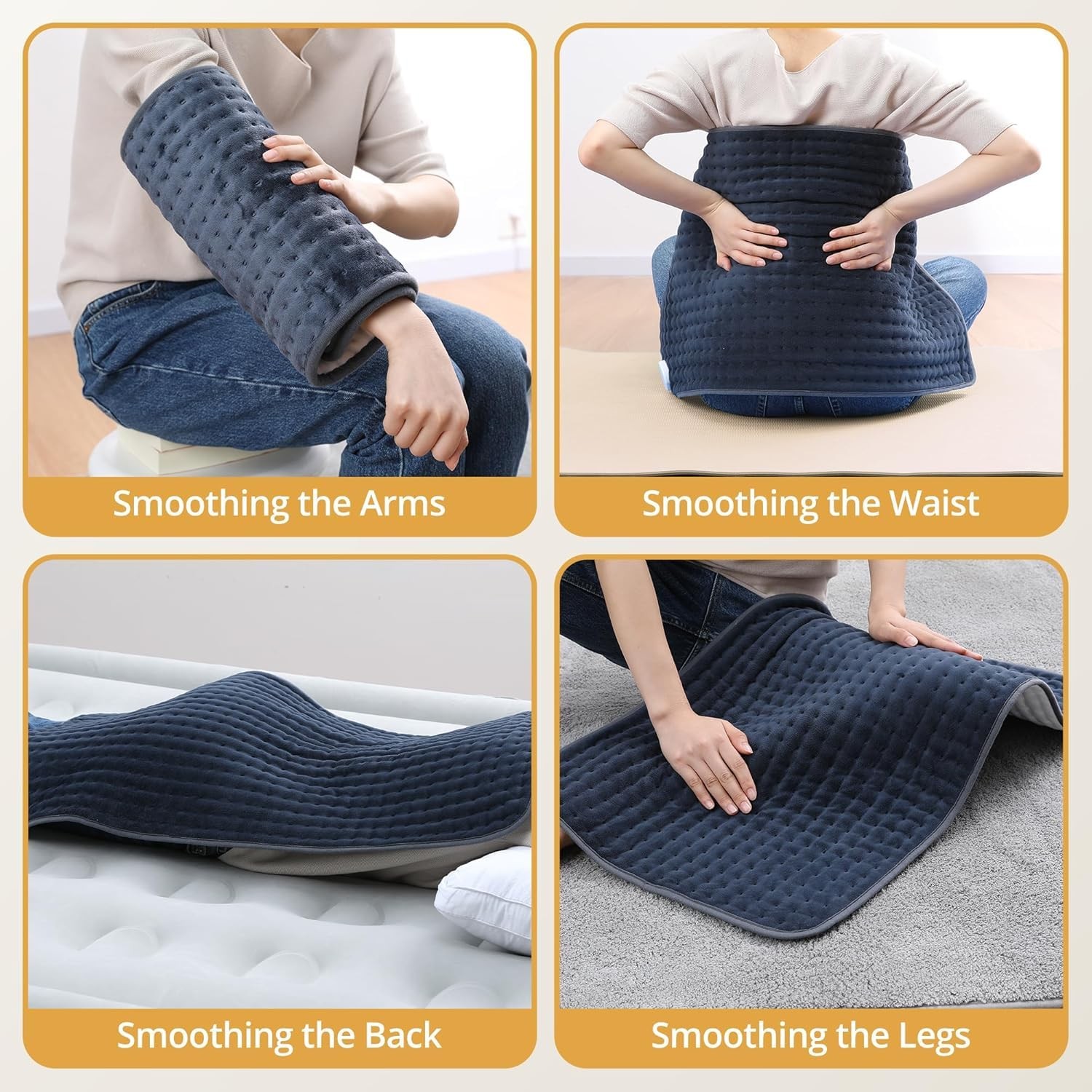 Heating Pad for Back Pain Relief, 17" X 33" XXX-Large Heating Pads for Cramps...
