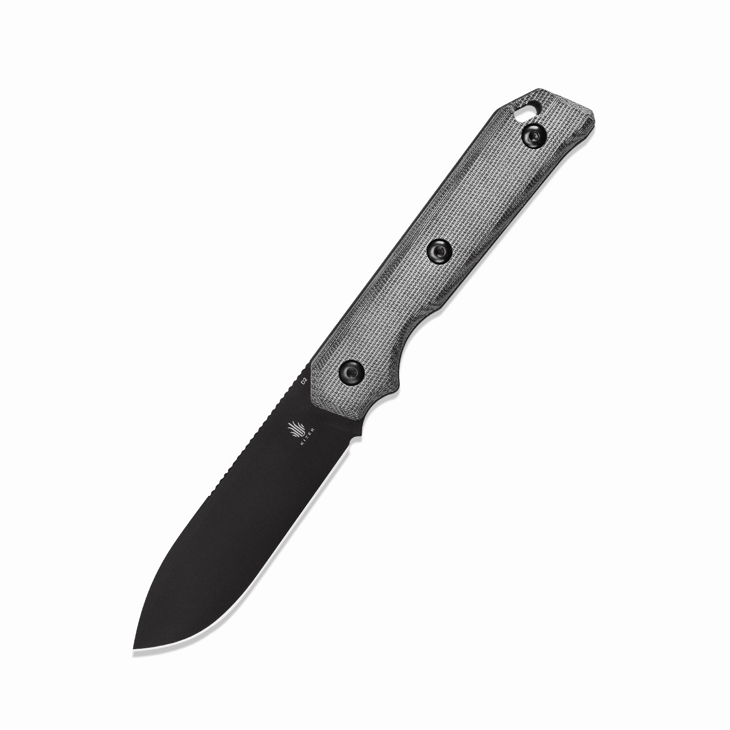 Kizer Begleiter Fixed Blade Knife Black Micarta Handle D2 Black 1045C1
