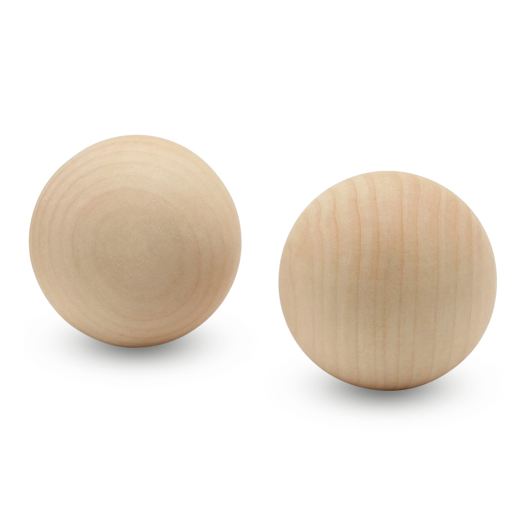 Wooden Balls 3-1/2 inch Unfinished, Round Birch Balls for Crafts | Woodpeckers