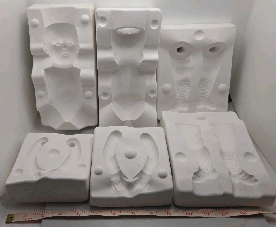 Vtg Mystic Ceramic Slip Mold M-210 Kestner 150 Jointed Doll W/ Stockings&shoes