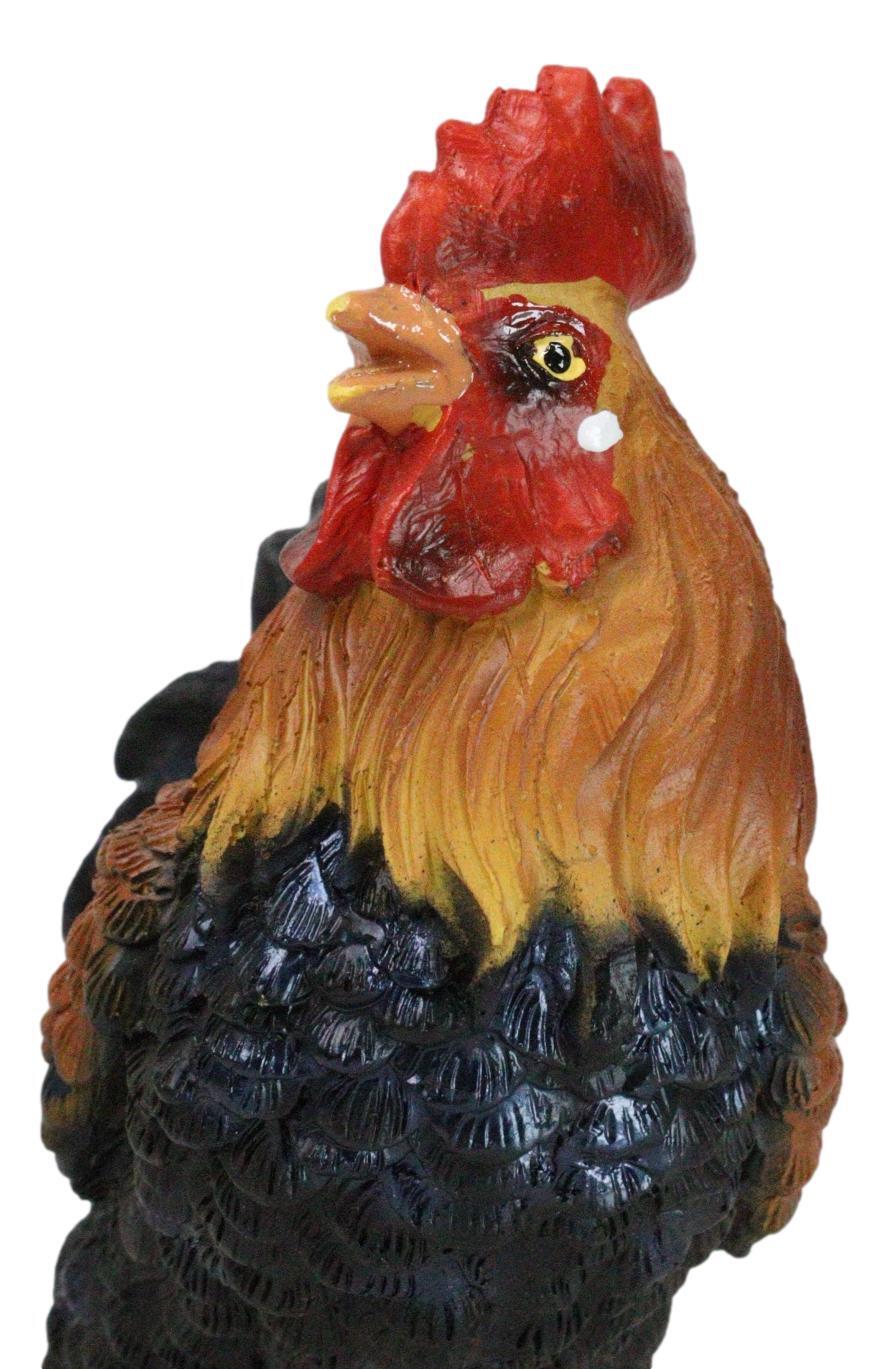 Rustic Western Proud Country Farm Colorful Chicken Rooster Figurine 5.25" Tall