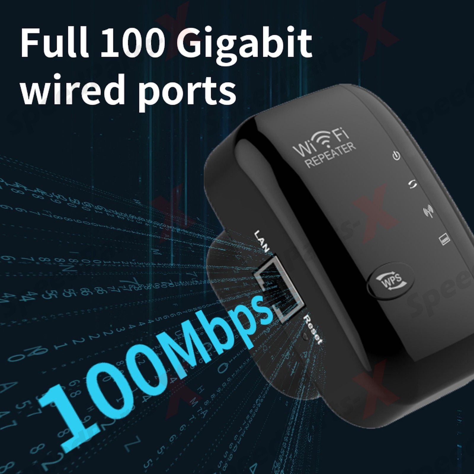 WiFi Range Extender Internet Booster Wireless Signal Repeater Amplifier Black