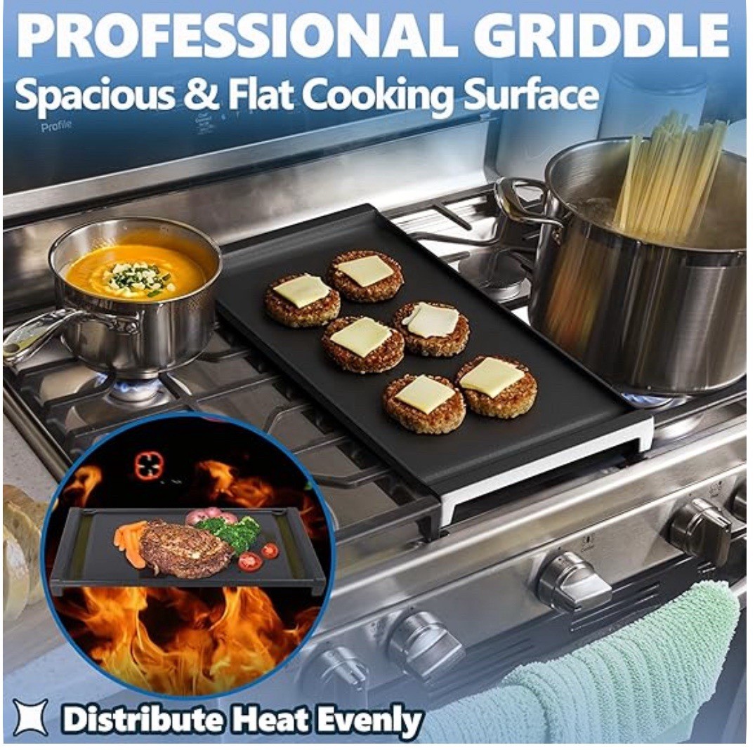 Upgraded WB31X24738 Griddle Replacement for GE Gas Stove Top Center Griddle