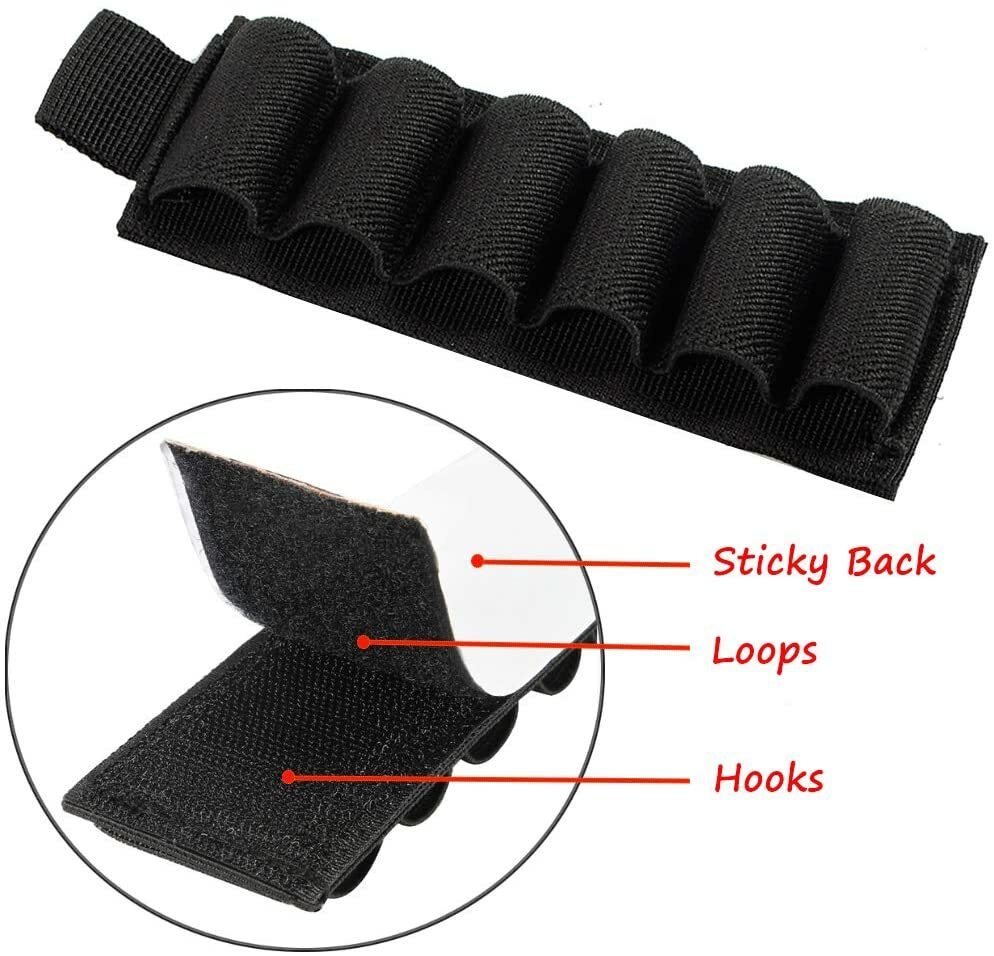 Tactical Molle 6 Rounds Shotgun Shell Holder Ammo Carrier Pouch for 12/20 Gauge