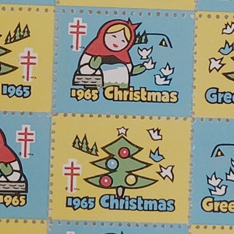 1965 Christmas Stamps - Tuberculosis & Resp. Disease Ass'n, Sheet of 64