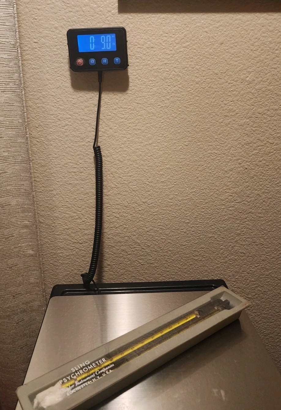 Taylor U.S.A Rochester N.Y Sling Psychrometer Hygrometer 9" Tubes 20-120° F