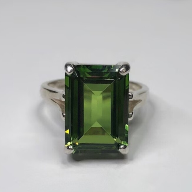 Beautiful Natural peridot 925 Sterling Silver Ring Handmade Gift For Her A-218