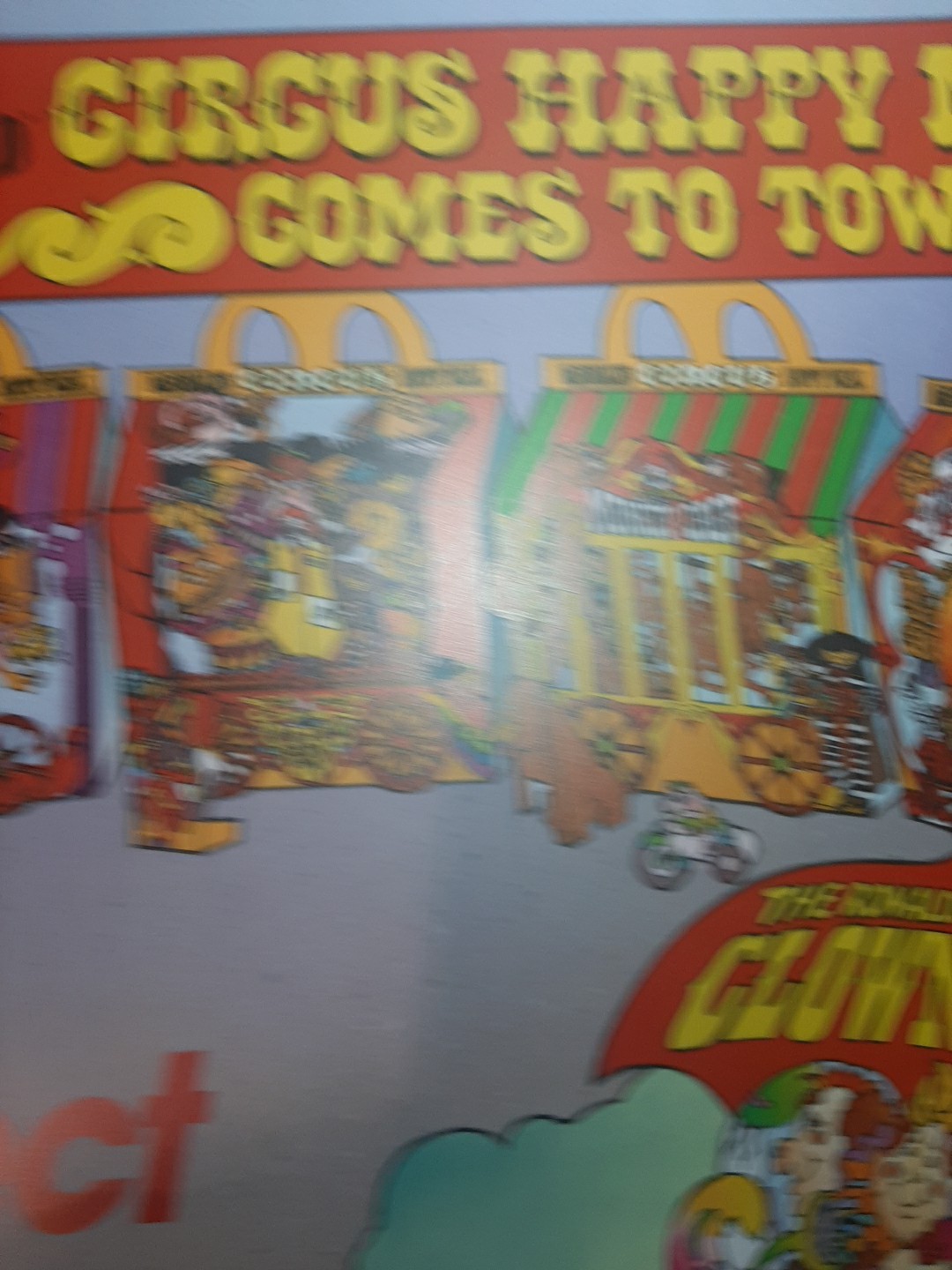 McDonalds Translite Circus Happy Meal 1983