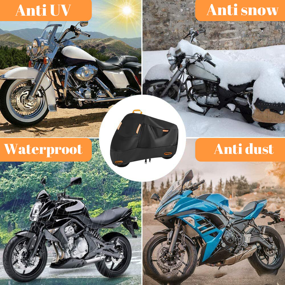 Motorcycle Bike Cover XXL Waterproof For Harley Davidson Outdoor Rain Dust Large