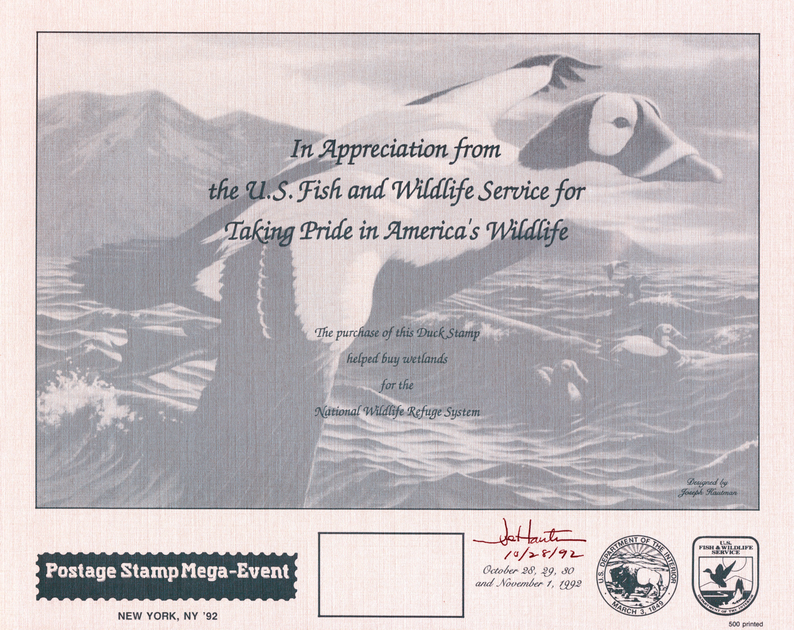 2 Duck Stamps & 23 U.S. Fish & Wildlife Appreciation Souvenir Cards 1975-1997 US
