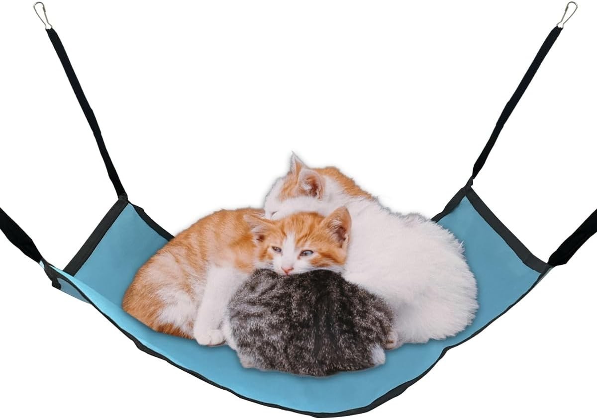 Durable Oxford and Cotton Cat Hammock for Relaxation - Easy Wash and Maintenance
