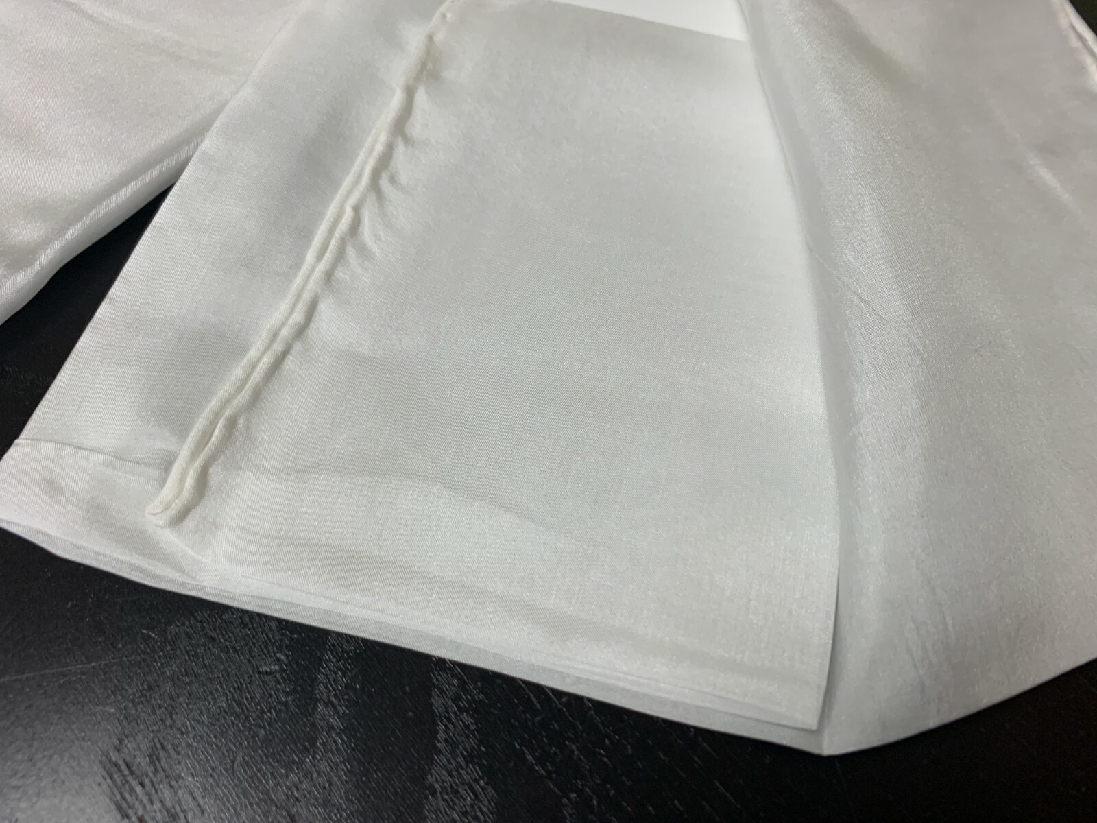 18th Century, Rev War Man's White 100% Silk Neckerchief Cravat - 14" X 72" - NEW