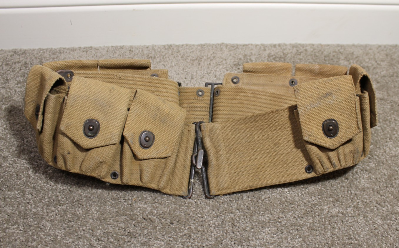 Original US WWI Ammo Ammunition Cartridge Belt Russell 1918 WW1