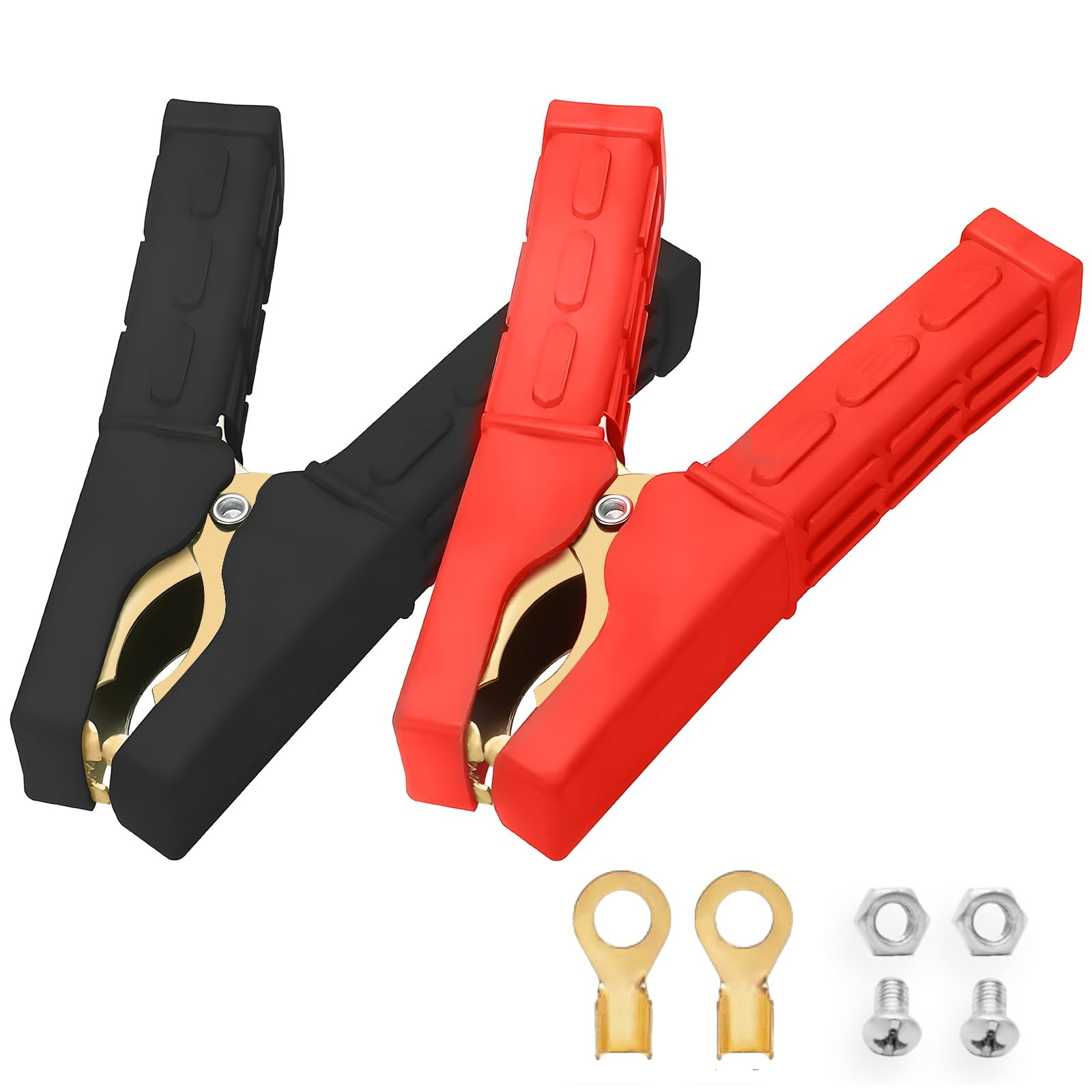 2PCS Jumper Cable Clamps Pure Copper Battery Charger Clamps Heavy Duty Jumper...