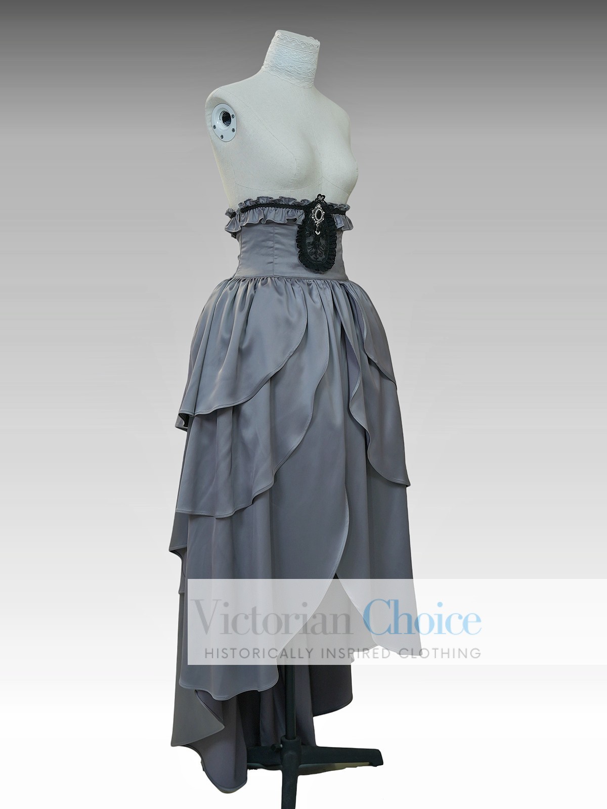 Vintage Victorian Edwardian Romantic High-Waisted Skirt Cosplay Fantasy K060