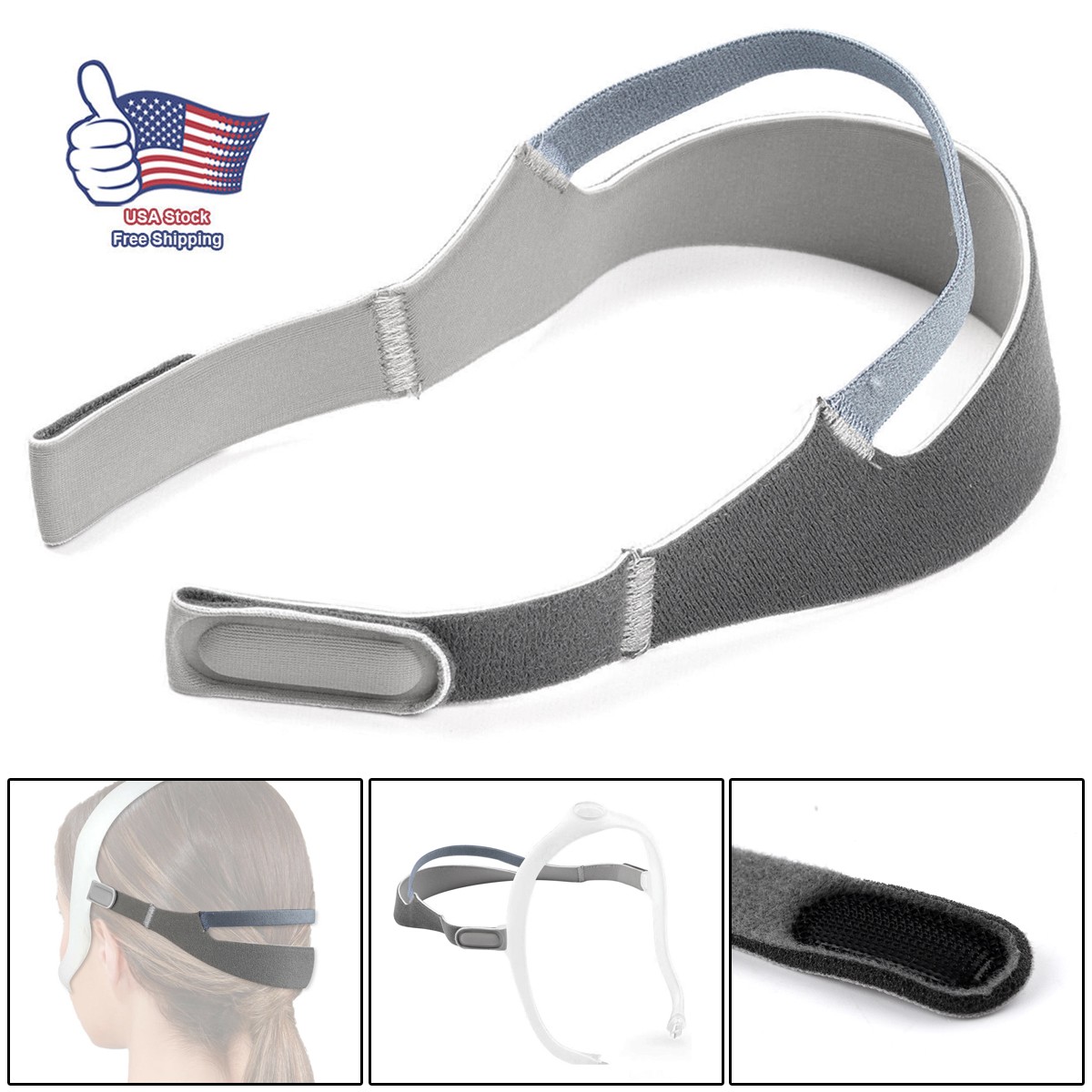NuBliss Replacement Headgear Strap Compatible with DreamWear CPAP Nasal Mask USA