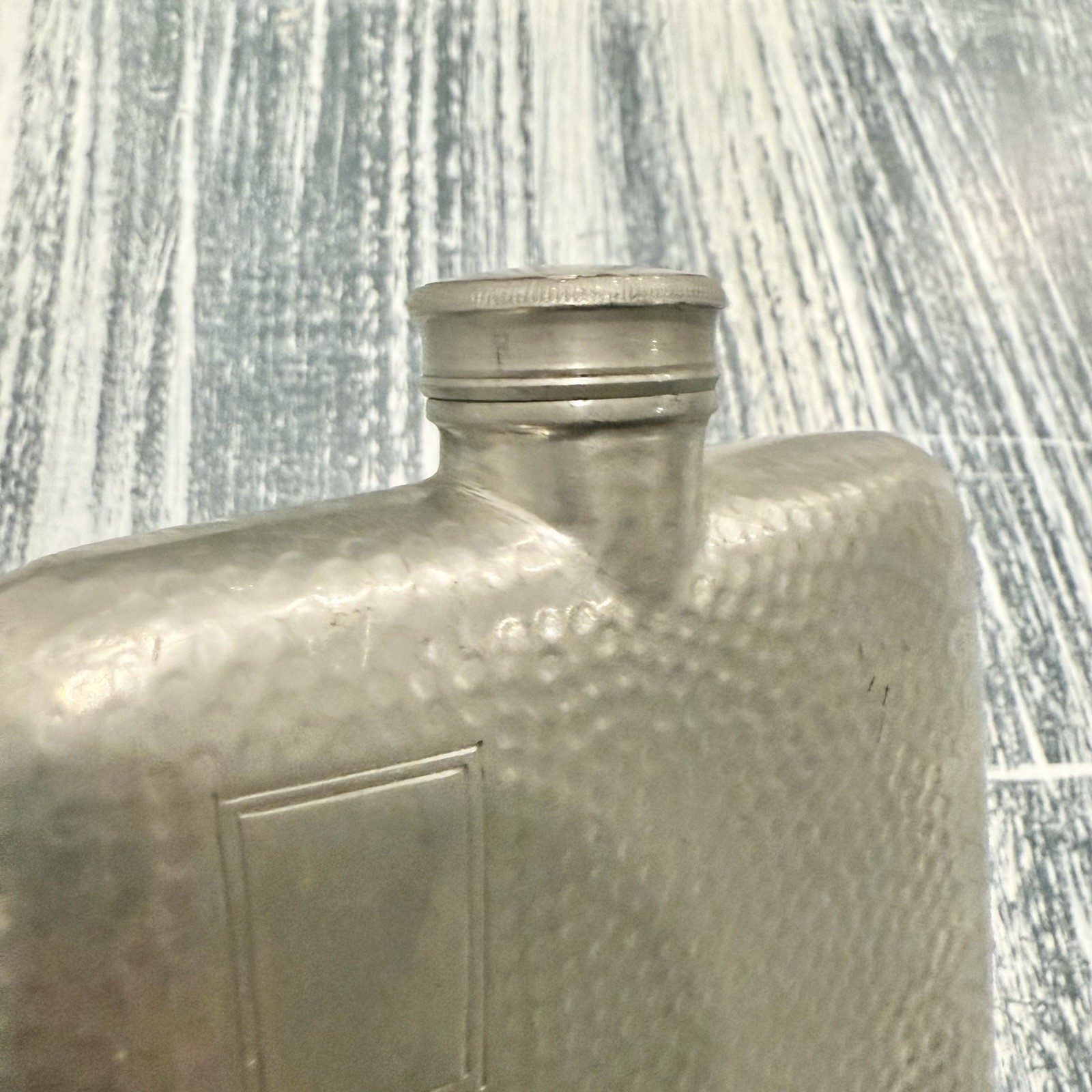 Antique James Dixon & Sons England Sheffield Flask 12oz Hammered