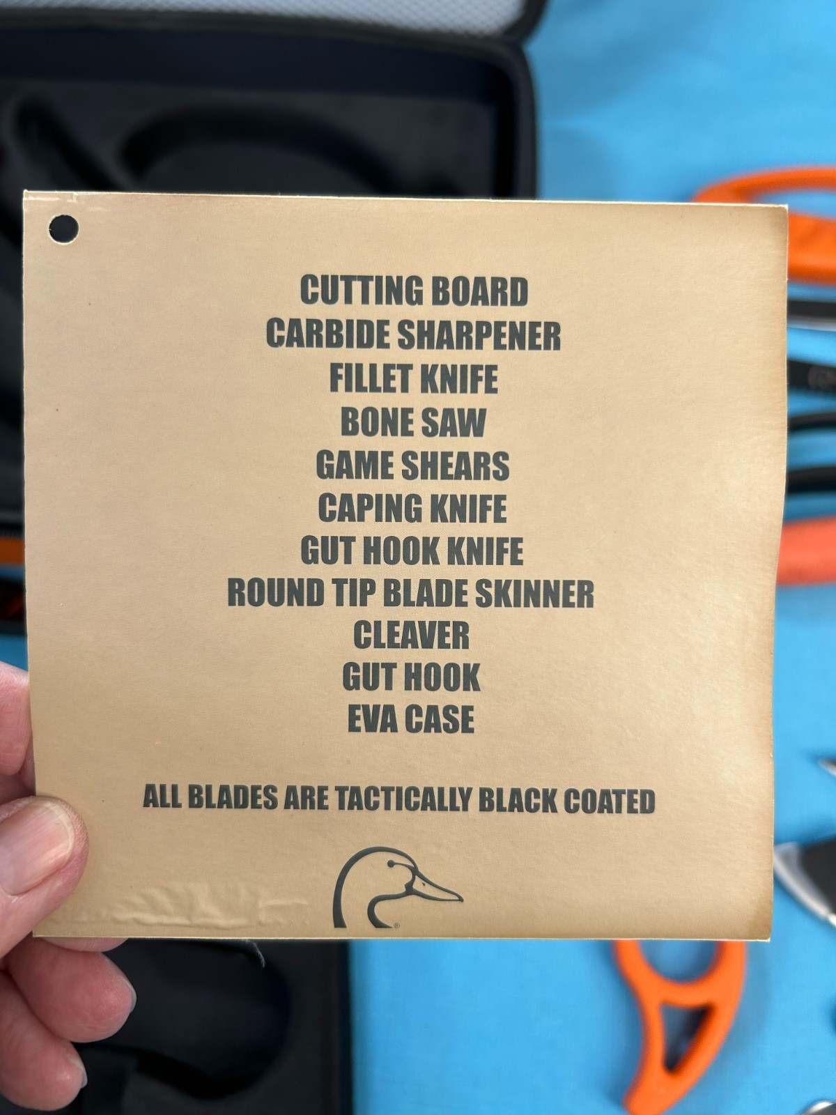 Ducks Unlimited 11 piece Field Dressing Game Kit Knife Steel Soft Sided Case