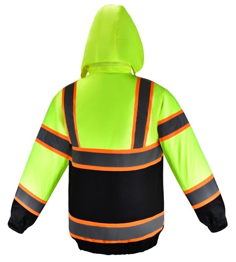 Yellow Two Tone Deluxe High Visibility Waterproof Bomber Jacket