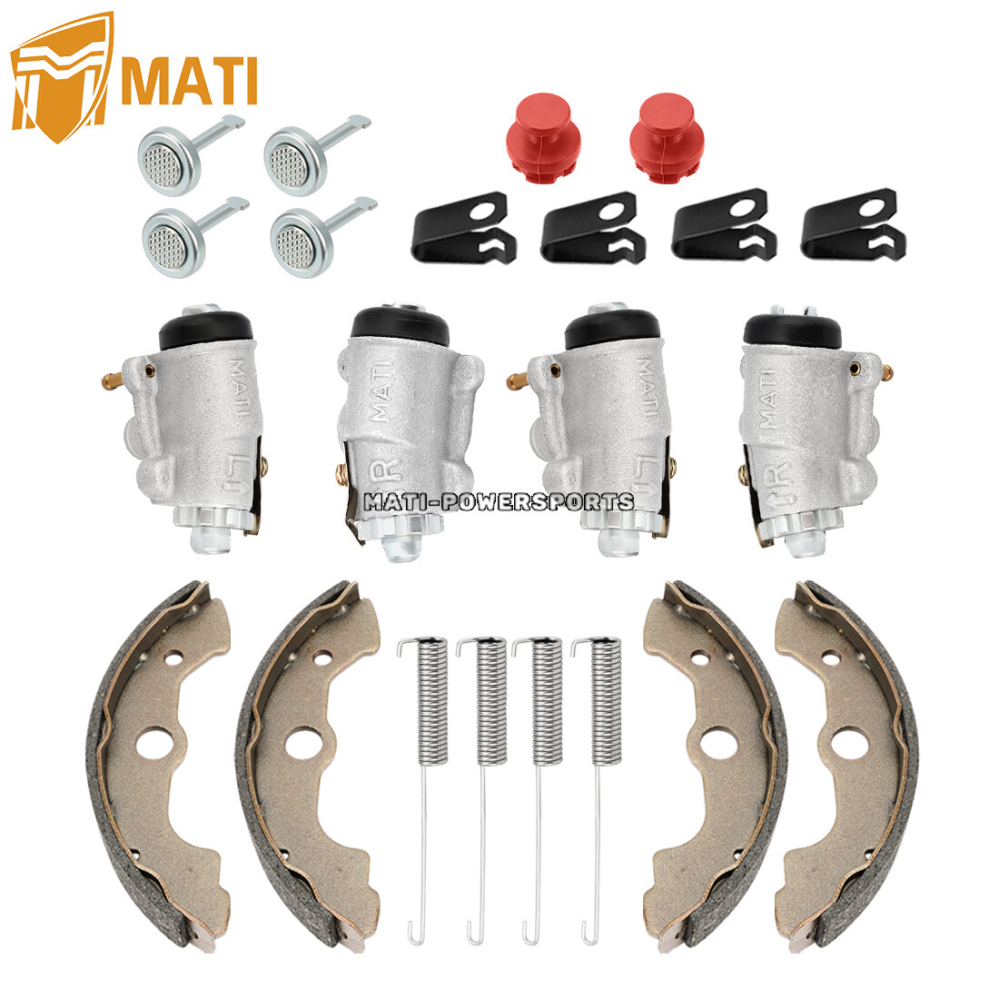 Front Brake Wheel Cylinders w/Shoes Kit for Honda TRX350FE/FM/TE Rancher 2000-03