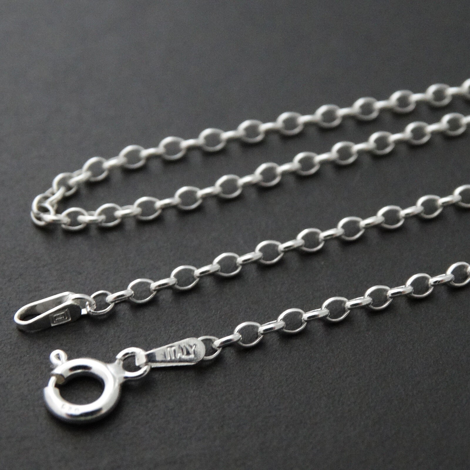 2.1mm Rolo Chain Necklace - 925 Sterling Silver - 030 16" - 24"