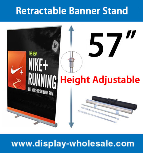 57" Retractable Roll Up Banner Stand Pop Up Trade Show Display
