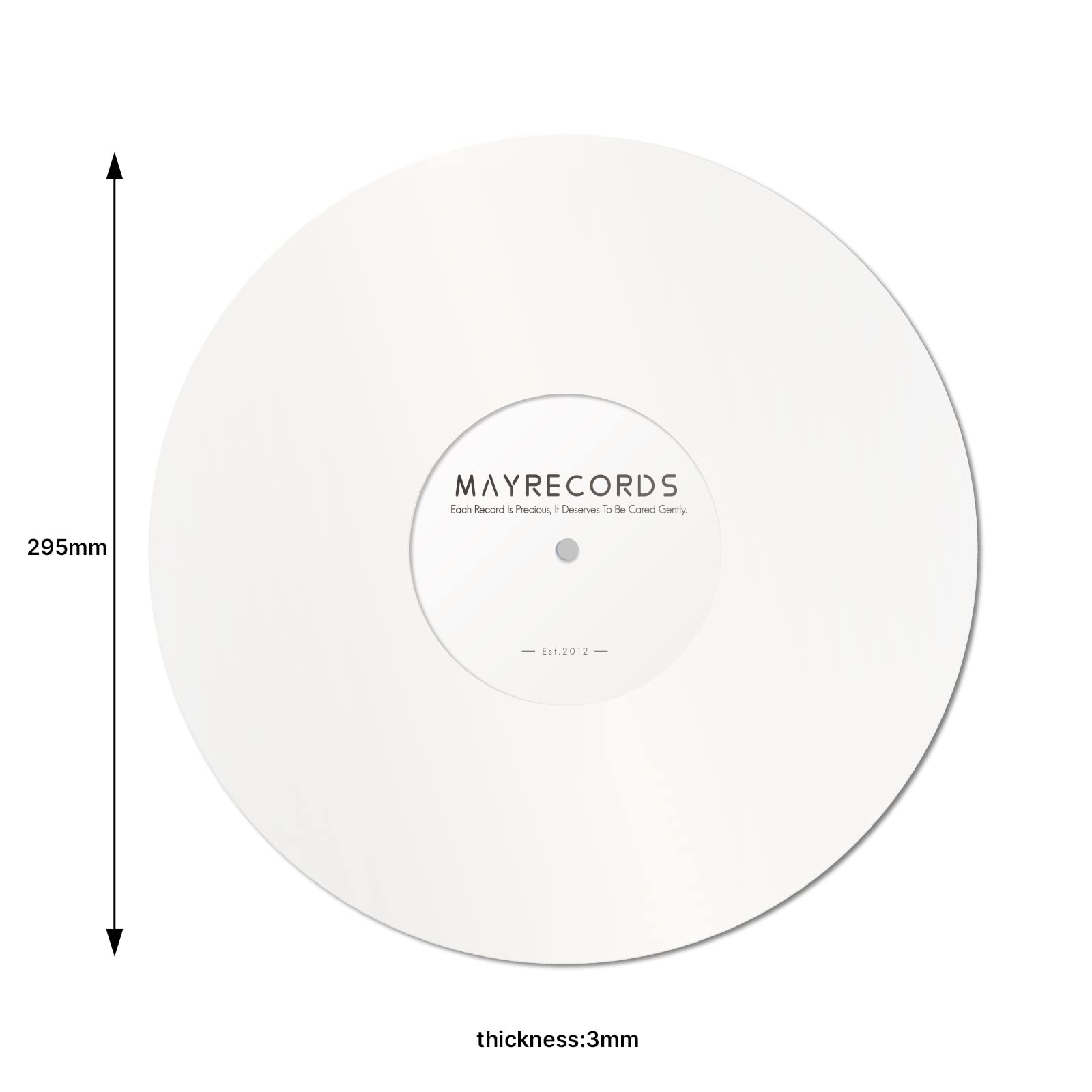 Acrylic Turntable Platter Mat, 12 Inches Acrylic Slipmat for Vinyl LP Record ...