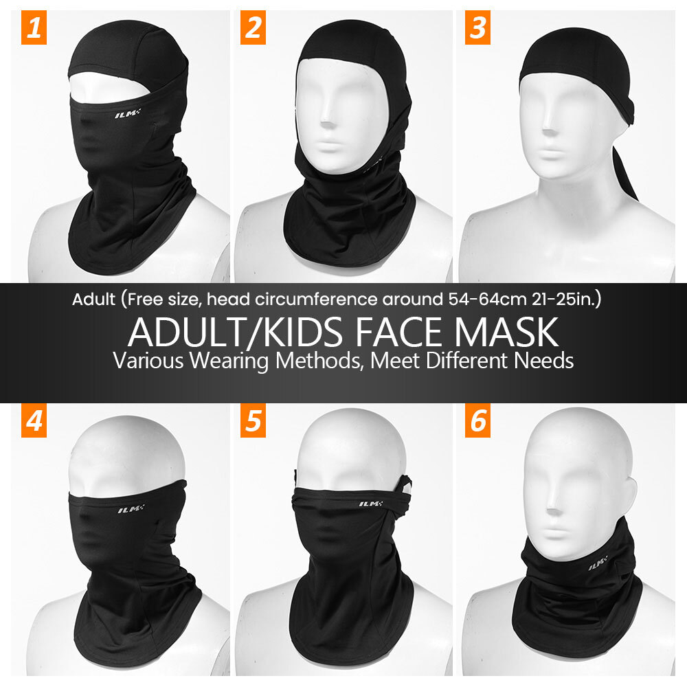 ILM Adult Motorcycle Balaclava Face Mask for Men Women Ski Model FM01