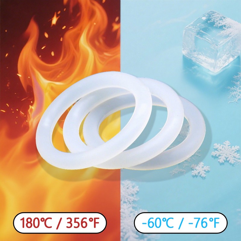 White Silicone O Rings Seals 6mm Cross Section 23-388mm ID Food Grade O Ring