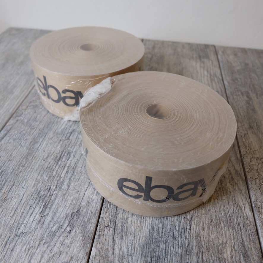 Ebay Branded Gummed Brown Water Packing Tape – Two 500' Rolls