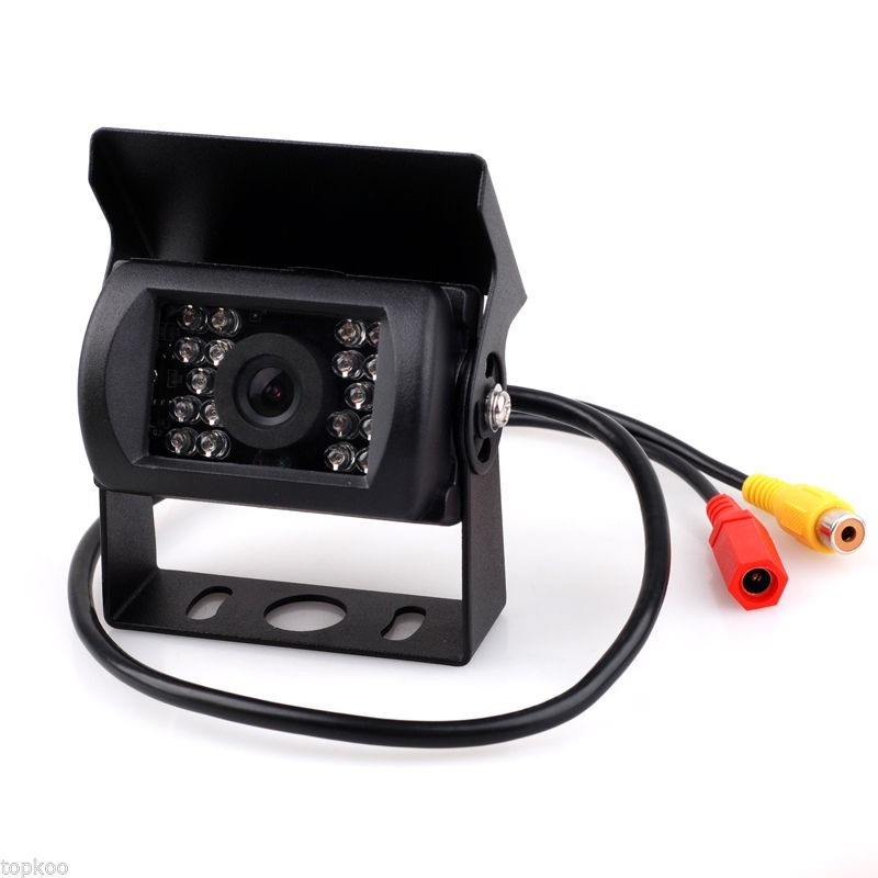 Truck Backup Camera Heavy Duty 18 LED IR Night Vision Vehicle Rear View 12V-24V