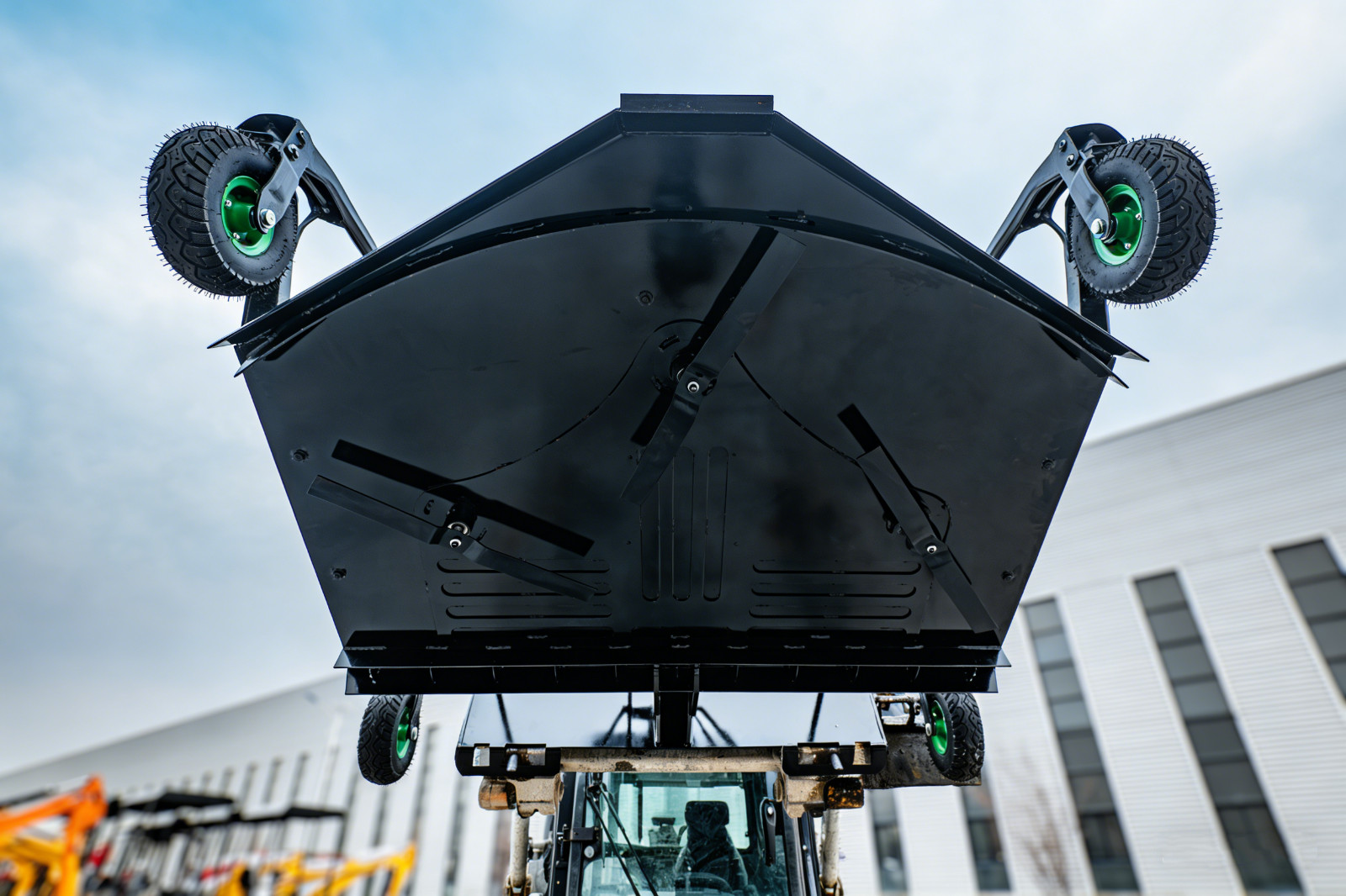 Finish Mower Attachment Fit BobCat Skid Steer 3 Blades Heavy Duty Finish Mower