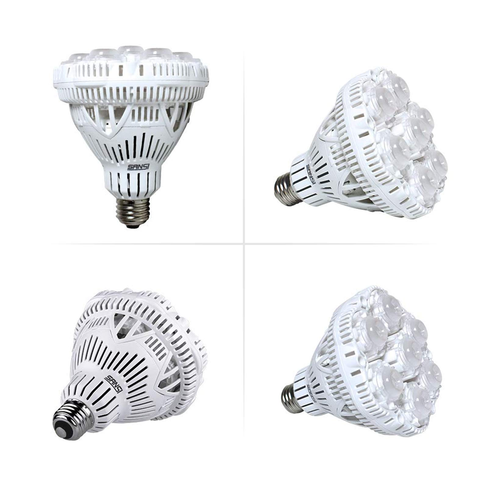 SANSI 36W/24W LED Plant Grow Light Bulb PPF 65.6 Full Spectrum Indoor Veg Bloom