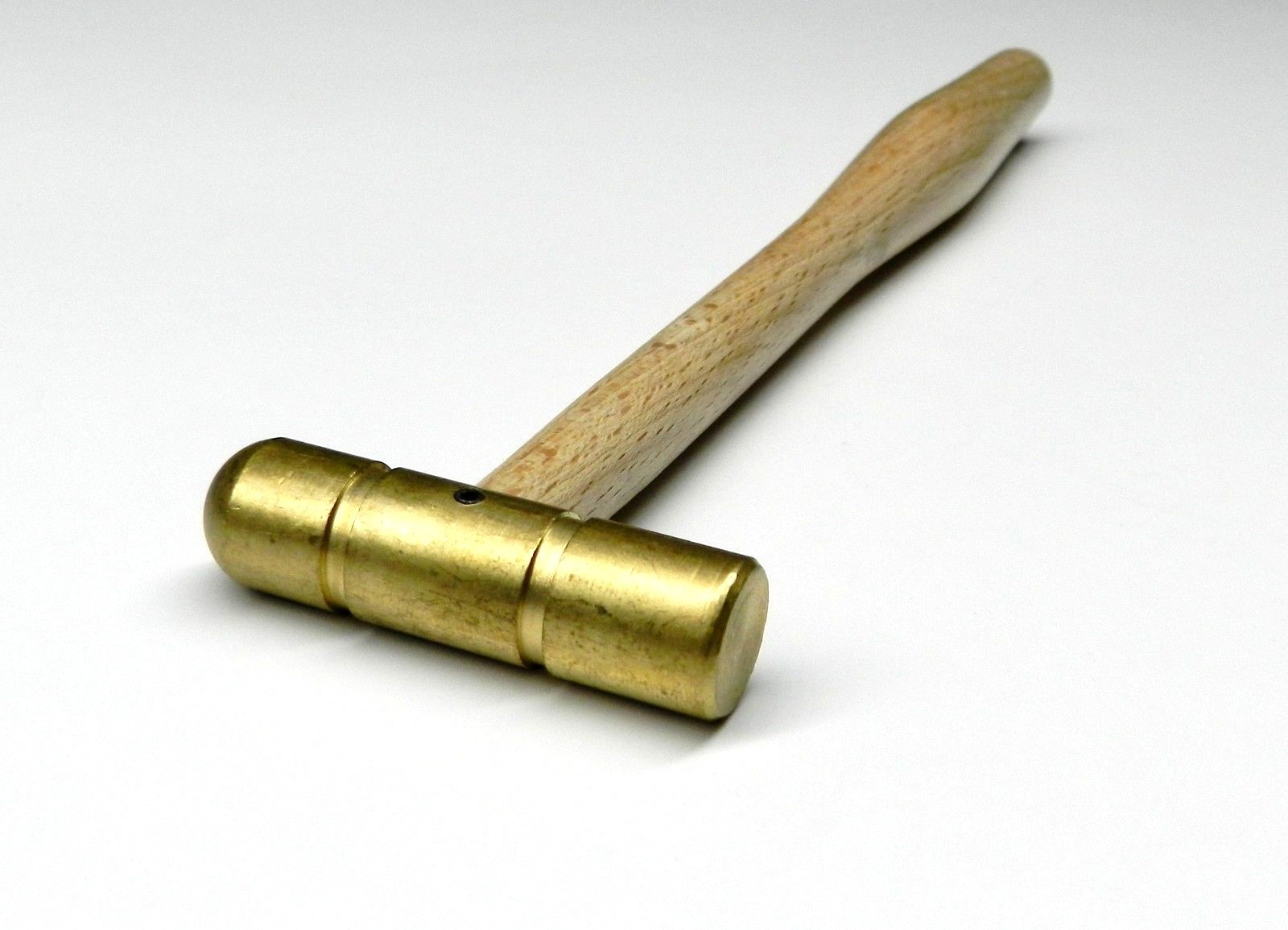 Brass Hammer Small Flat Face & Domed Head 2oz Solid Brass Jewelry Work Hammer