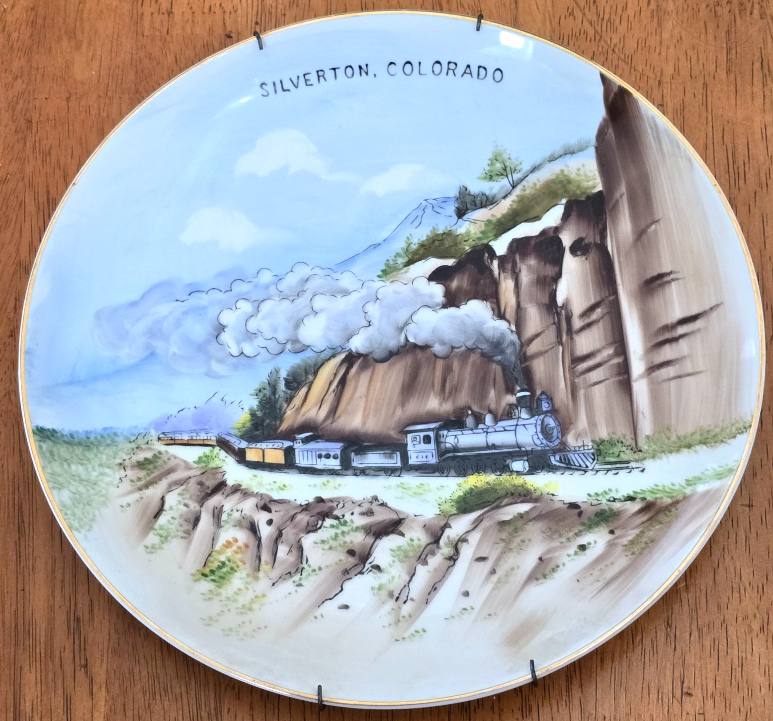 Vintage Rare Hand-Made Silverton Colorado Durango Silverton Narrow Ga RR Plate,