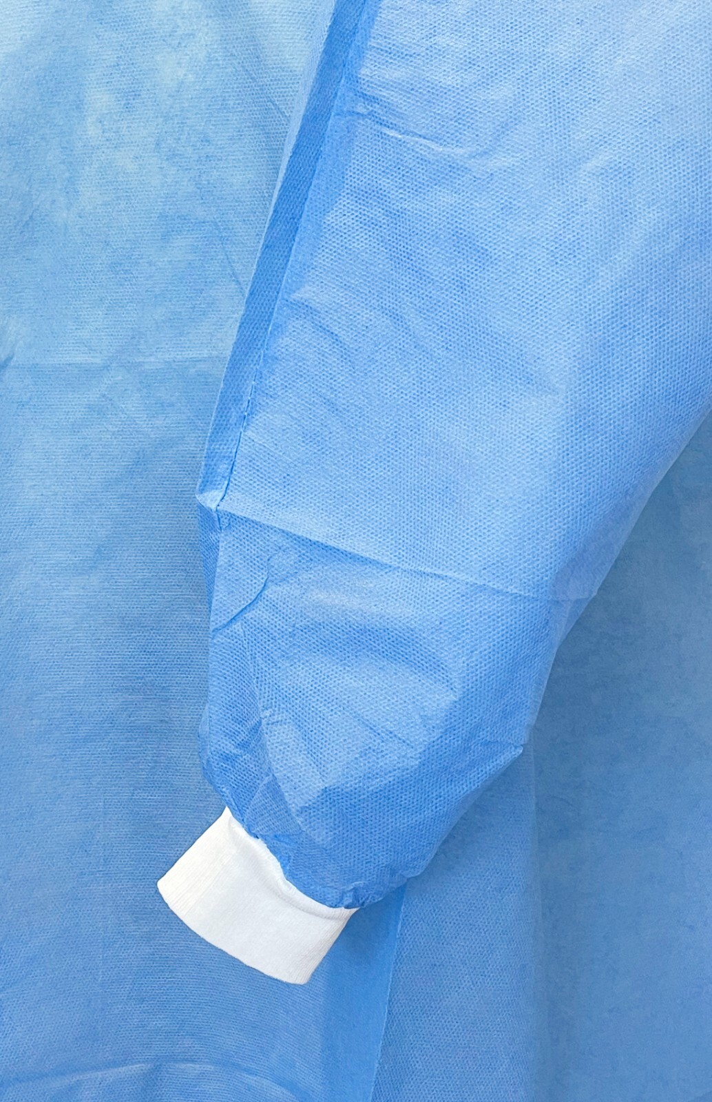 Disposable Isolation Gown SMS Knit Cuff Medical/Dental, 30gsm, Blue,50/100pcs