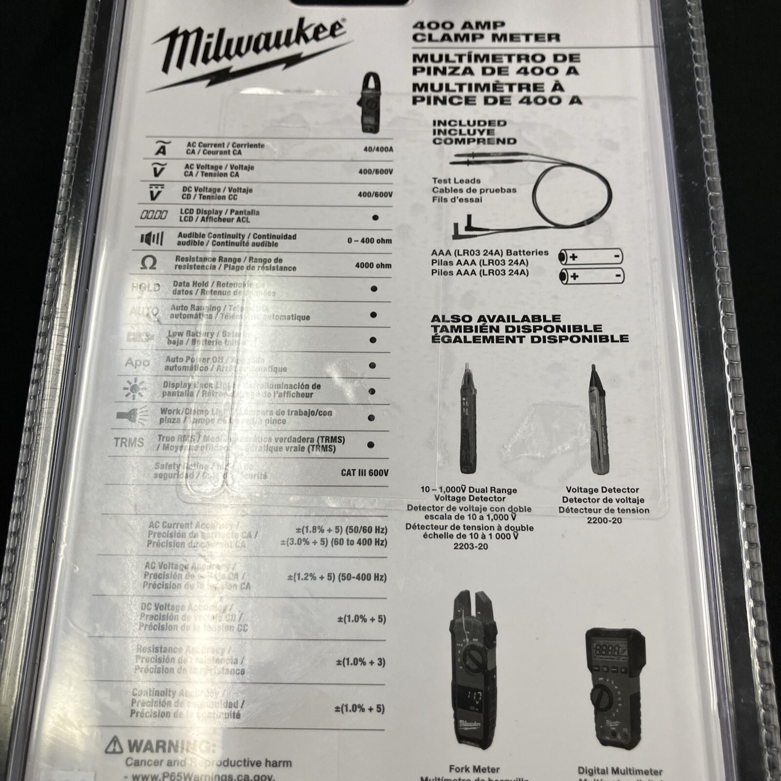 Milwaukee 2235-20 400 Amp Clamp Meter