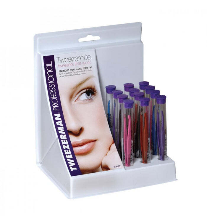 Tweezerman Tweezerette Slant Tweezer Display, 12pc #1112