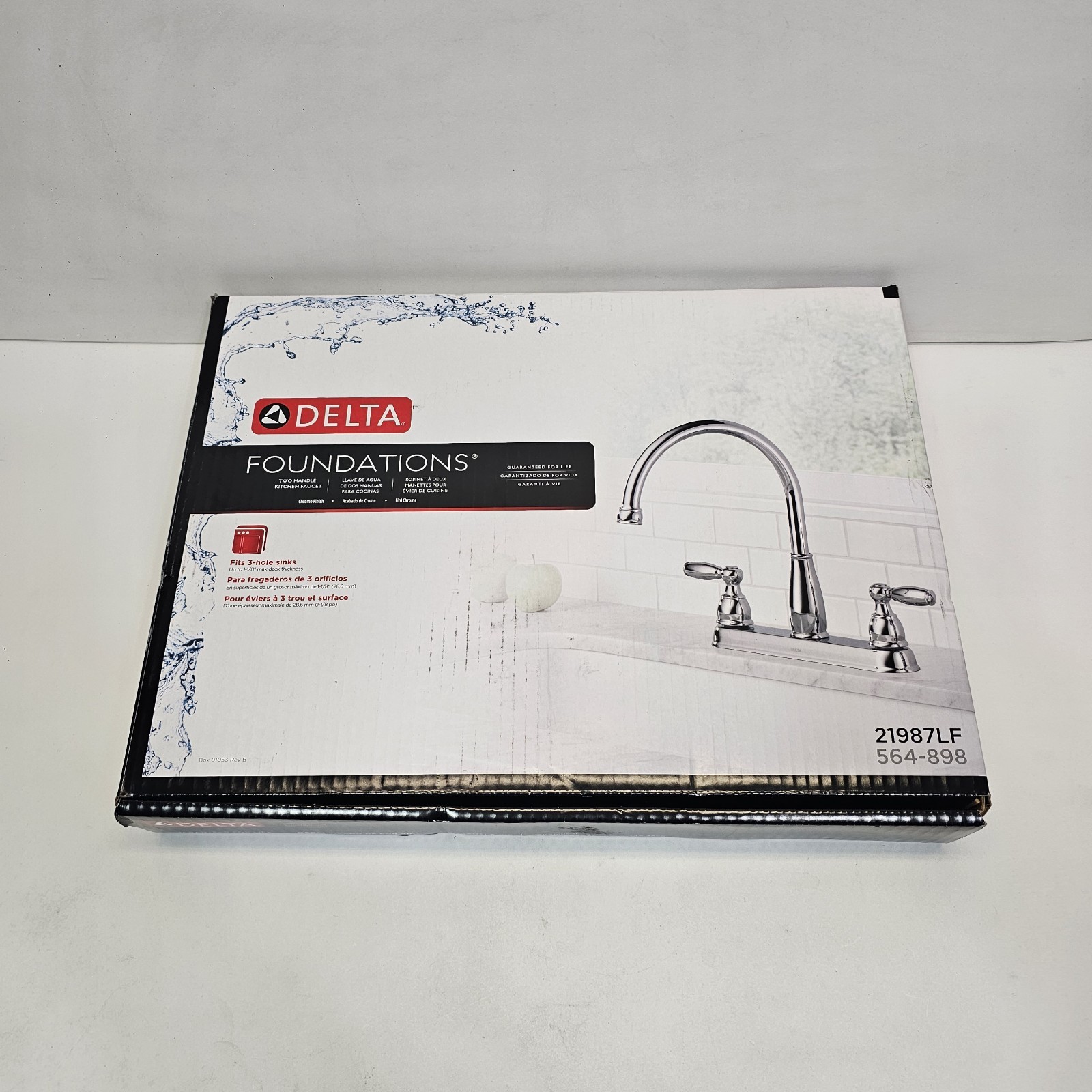 Delta Two Handle Kitchen Faucet Chrome 21987LF SS - Stainless Steel