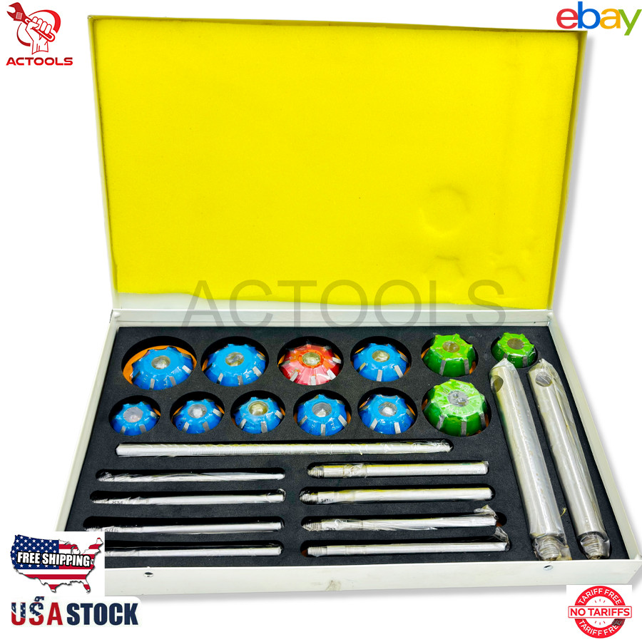 Large Carbide Mounted Valve Seat Cutter Set 30 45 70 (20 Degrees)  ACTOOLS