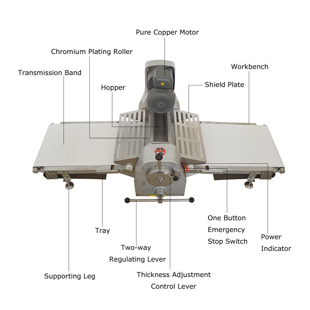 Commercial Dough Sheeter Machine Reversible Dough Sheeter 110V 400W